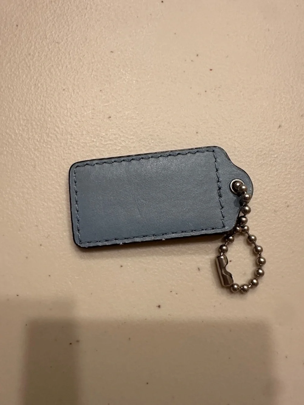 Coach Light Blue Leather hang Tag